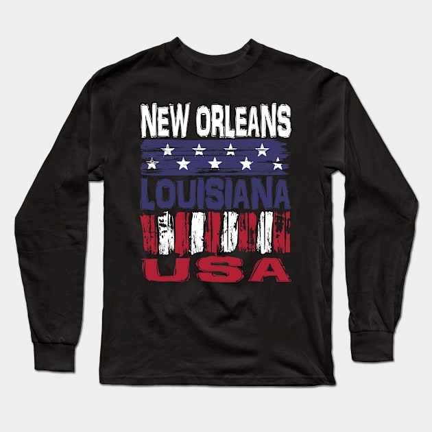 New Orleans Louisiana USA T-Shirt Long Sleeve T-Shirt by Nerd_art